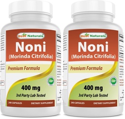 Best Naturals Noni 400 mg 240 Capsules (Pack of 2)