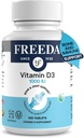 FREEDA Vitamin D3-1000 IU - Pure High Potency Kosher Supplement Tablets - Bone and Muscle Health, Calcium Absorption, Immune Support for Men and Women* - 100 Count