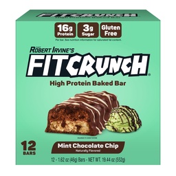 FitCrunch 16g High Protein Baked Bar, Mint Chocolate Chip, 12ct