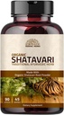 Shatavari Capsules 1000mg | Made with Organic Shatavari 45 Day Supply | an ayurvedic Herb for Vata & Pitta, (90 Capsules)
