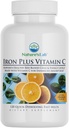 Nature's Lab Iron Plus Vitamin C Fast Melt Tablets - Gentle on The Stomach Carbonyl Iron, High Absorption for Healthy Red Blood Cells* - 120 Tablets