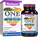 Bluebonnet Nutrition Men’s One Vegetable Capsule, Whole Food Multiple, K2, Organic, Energy, Vitality, Non-GMO, Gluten, Soy & Milk Free, Kosher, 3 Month Supply, 90 Count