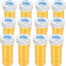 Empty Plastic Medicine Pill Bottles with Child Resistant Caps (12 Pack), 13 Dram Small Prescription Vial Medicine Containers Travel Pill Bottles Clear Pill Case Organizers