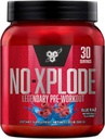 BSN N.O.-XPLODE Pre Workout Powder, Energy Supplement for Men and Women with Creatine and Beta-Alanine, Flavor: Blue Raz, 30 Servings