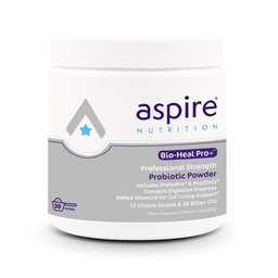 Aspire Nutrition Bio-Heal Pro+ 6-in-1 Probiotic Powder Supplement – Daily Probiotic Formula for Women, Men, and Kids - 30 Day Supply