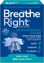 Breathe Right Extra Strength Nasal Strips 44 Pack for Normal & Oily Skin – Anti Snoring & Nasal Congestion Relief, Blocked Nose Relief, Instant Breathing Support for Sleep & Exercise, Men & Women
