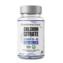 NATURALTEIN Calcium Citrate with Vitamin D3 & K2 (MK7) 60 Tablets | High-Absorption Calcium Supplement for Bone Health | No Additives | Vegan & Gluten-Free