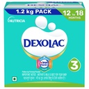Dexolac Stage 3 Follow up Formula for Babies - (12-18 months) - with Iron, Vit C, Zinc, Protein & other Vital nutrients - 3x400g -Bag -in -Box
