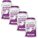 HealthyHey Nutrition Double Strength Glucosamine Chondroitin and MSM for Cartilage; Joint and Bone; 90 Capsules (4000 mg) - Pack of 4