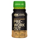 Optimum Nutrition Gold Standard Pre-Workout Energy Shot, Ready to Drink Food Supplement with Beta Alanine, Caffeine, PerforMelon Boost and Vitamin B6 and B12, Lemon Lime Flavour, 12-Pack, 12 x 60 ml