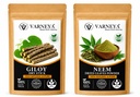 Herbal Kadha Ingredients Combo | Giloy Sticks and Neem Leaves | Naturally Dried
