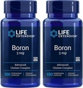 Life Extension Boron 3 Mg 100 Vegetarian Capsules (Pack of 2)