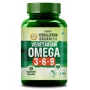 Vlado's Himalayan Organics Flax Seed Oil Omega 3 6 9 Vegan Natural Nutrition Supplement for Muscle, Bone, Heart & Skin - 10 Veg Tablets