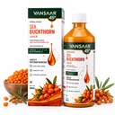 Vansaar 45+ Himalayan Sea Buckthorn Juice 500ml | Made with 99.9% Sea Buckthorn Berry Pulp | Fortified with Sea Buckthorn Oil | | Skin, Immunity & Gut Health | Complete Omega 3-6-7-9 + Vitamin C| No Added Sugar| Dual Fraction Technology