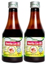SANSU AMRITA LIV DS II Clinically Researched Therapeutic Ingredients II Richness of Bhumi Amla, Chirata, Kalmegh, Kutki II Liver detox II Natural | Ayurvedic | Amrita Ras | 200ml (Pack of 2)