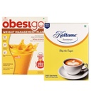 Obesigo BLCD - Weight Management | Mango - 350Gm (7 Sachets*50g) + Kaltame - Non Caloric Sweetener