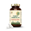 Vitamin B1 (Thiamine HCl) – High-Potency Energy & Nervous System Support | Promotes Metabolism, Heart Health & Brain Function | 90 Vegetarian Capsules | Non-GMO & Gluten-Free