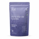 NEAT EVERYDAY Vitamin B12 + D3 Gummies | Blueberry Flavour | No Added Sugar | Vegan Gummies | No Artificial Colour & Preservatives | Health Supplement | Pack of 15