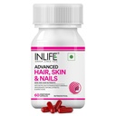 INLIFE Advanced Hair Skin Nails Supplement, Biotin Minerals, 60 Veg Caps