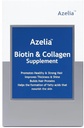 New Azelia Biotin & Collagen Supplement, 30 Tablets, Hair Growth Formula with Vitamin C, Omega 3, Zinc for Strong Hair, Thickness & Shine By Glorida