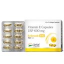 Healing Pharma - Evibrook 600 mg Vitamin E Capsule for Face, Skin and Hair | Vitamin E Supplements for Men and Women - 10 Caps x 4 Strip