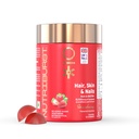 Nutriburst Biotin Gummies for Healthy Hair, Skin & Nails Growth | With High Potency 10000 mcg of Sesbania Extract Natural Biotin,Folic Acid & Multivitamins | No Added Sugar, Strawberry Flavor|30 Gummy