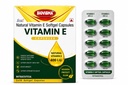 Natural Vitamin E 400 IU Softgel Capsules | Powerful Antioxidant Support | Supports Healthy Skin & Hair | Immune Health & Overall Wellness | 50 Capsules (5 Strips x 10 Capsules)