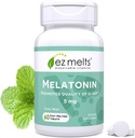 EZ Melts Dissolvable Melatonin, 5 mg, Sugar-Free, 2-Month Supply, Cool Mint-Flavored - 1 Pack