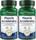 Purity Products Muscle Accelerator 650 mg Patented & Clinically Tested Muscle Accelerator Blend of Ayurvedic Herbal Extracts Promotes Strength, Endurance + Muscle Growth - 60 Veg Caps (2)
