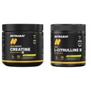 Nutrabay Gold Micronised Creatine Monohydrate Powder - 250g, Lemon and Gold Citrulline Malate 2:1 Supplement Powder 120g, Lemon Flavor