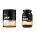 MyFitFuel Creatine Monohydrate 200 mesh (0.44 lbs) 200 gm Orange | MyFitFuel MFF Whey Protein 90 Isolate | 1 Kg, 30 Servings (Vanilla Creme) | Pure 100% Whey Isolate