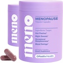 O Positiv MENO Vitamins for Menopause - Hormone-Free Menopause Supplement for Women - Black Cohosh & Ashwagandha KSM-66 - Helps Relieve Hot Flashes, Night Sweats, Mood Swings - 30 Servings (Pack of 2)