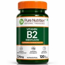 Pure Nutrition Vitamin B2 (Riboflavin) 2.4mg Capsules | Vitamin B2 Supplement for Energy, Eye & Nervous System Support | Supports Healthy Metabolism & Daily Wellness | 120 Veg Capsules