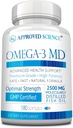 Omega-3MD - Fish Oil EPA & DHA - Improve Cognitive Health - 1 Bottle - 3 Month Supply