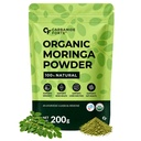 Carbamide Forte 100% Organic Moringa Powder - Moringa Oleifera - USDA Certified | Moringa Leaves Powder | Moringa Powder Organic for Immunity, Digestion & Energy | Drumstick Leaves Powder - 200g