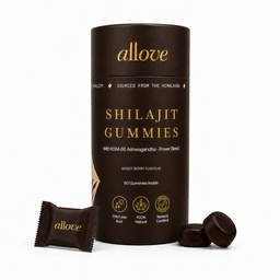 Allove Shilajit Gummies with KSM-66 Ashwagandha| 60 Gummies | Mixed Berry