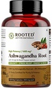 Rooted Ashwagandha Root Capsules (5% Withanolides), Pure Extract | 30 Caps, 500 Mg Each