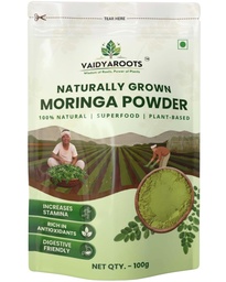 Organic Moringa Leaf Powder 100g | Sahjan, Drumstick, Murungai Leaves | Ayurvedic Superfood for Energy, Immunity & Detox | Rich in Protein, Iron, Calcium, Vitamins | Natural & Lab Tested