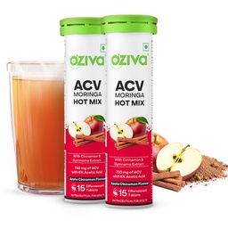 OZiva ACV Moringa Hot Mix Tablets, Apple Cinnamon, 30 Tabs, Pack of 2