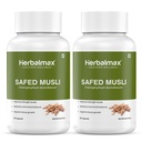Herbalmax Safed Musli Capsule for Natural Energy & Immunity Booster, Support Body Strength, Stamina, Stress Relief, Performance Enhancer for Men & Women – 120 Capsule