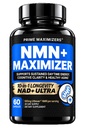 Premium (All-in-One) NMN Supplement, 30,600mg Actives | ≥99.5% Purity, Clinically Studied Uthever® NAD+ Booster + Increased Energy, Brain Protection, Senolytic Activity, Skin w. TMG, Resveratrol, Q10