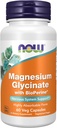 NOW Foods Supplements, Magnesium Glycinate with BioPerine, 60 Veg Capsules