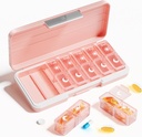 Betife AM PM Pill Organizer 2 Times A Day, 7 Day Pill Box Weekly Pill Organizer Travel with Separate Container, Portable Daily Medicine Planner Dispenser Case for Vitamin, Fish Oils, Supplements