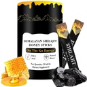 Shilajit Honey Sticks, Himalayan Shilajit Honey Sticks, Pure Himalayan Resin, Honey & Saffron, 30 High Absorption Sticks for Energy, Strength & Cognitive Support