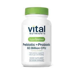 Hyperbiotics Vital Nutrients Prebiotic and Probiotic for Women and Men | 60 Billion CFU | Pre and Probiotics Supports Digestive Health, Constipation, Diarrhea, Gas & Bloating | 60 Vegan Capsules