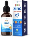 NutraChamps Liquid Zinc Drops for Kids, Ionic Zinc Drops Enhanced with Vitamin C for Children, Sugar-Free 4 oz, Vegan & Non-GMO, Tangerine, 60 Servings, 2 Month Supply