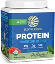 Sunwarrior Organic Plant Based Protein Powder | Vegan Organic Protein Powder Unflavored with BCAA Amino Acids & Hemp Seed Pea Blend | Non-GMO Soy Dairy Filler & Gluten Free (Unflavored, 15 Servings)