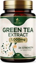 Green Tea Extract Capsules 1000 mg - Standardized 45% EGCG & 98% Polyphenols - 3X Strength Green Tea Pills for Natural Energy - Supports Heart Health, Herbal Supplement, Vegan, Non-GMO - 120 Capsules