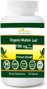 Organic Mullein Leaf 1500 mg Serving 120 Vegetable Capsules Made in USA