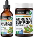 BIO KRAUTER Adrenal Support 60 Gummies & Adrenal Support Tincture 4 Fl. Oz.